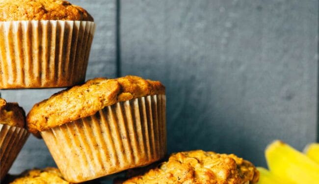 Einfache Bananen Nuss Muffins