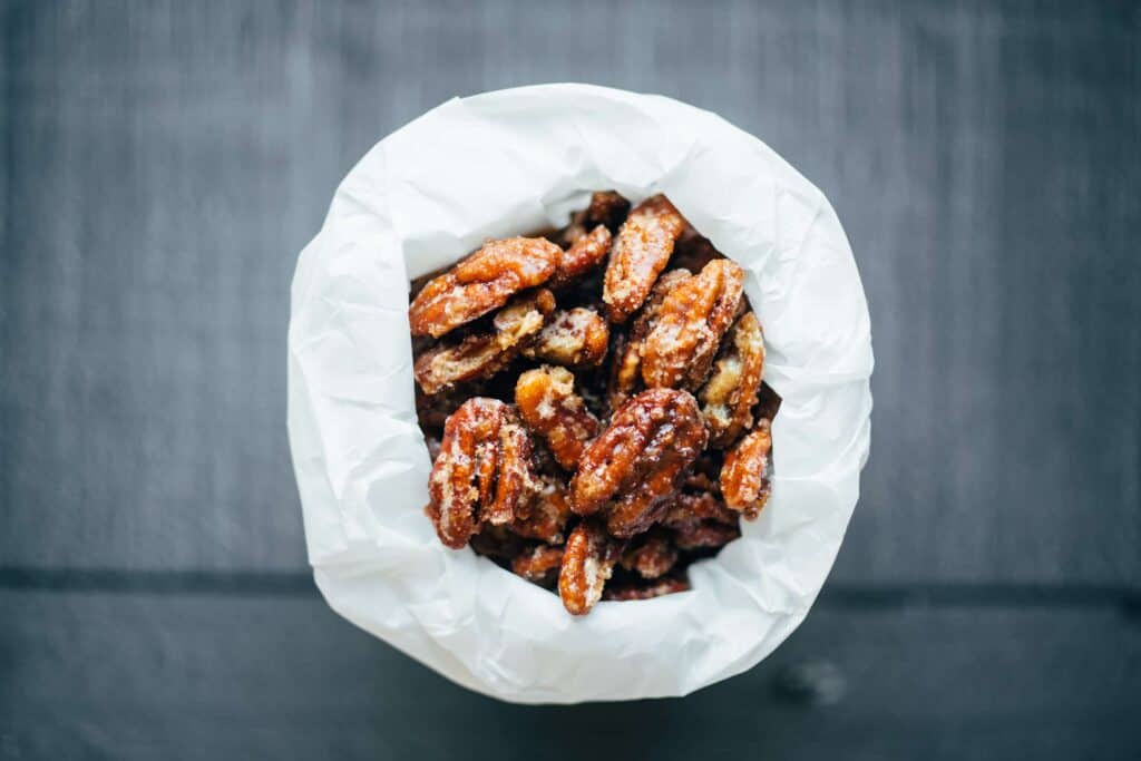 Caramelize pecans simply