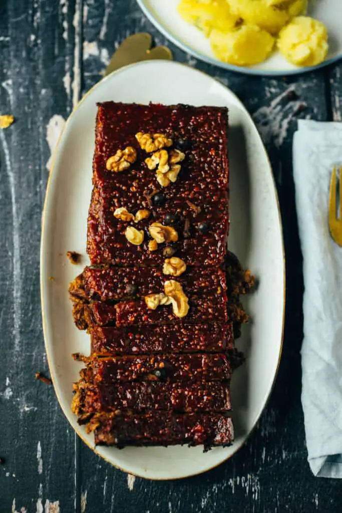 festive nut roast with glaze