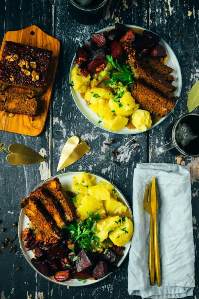 festive nut roast with glaze