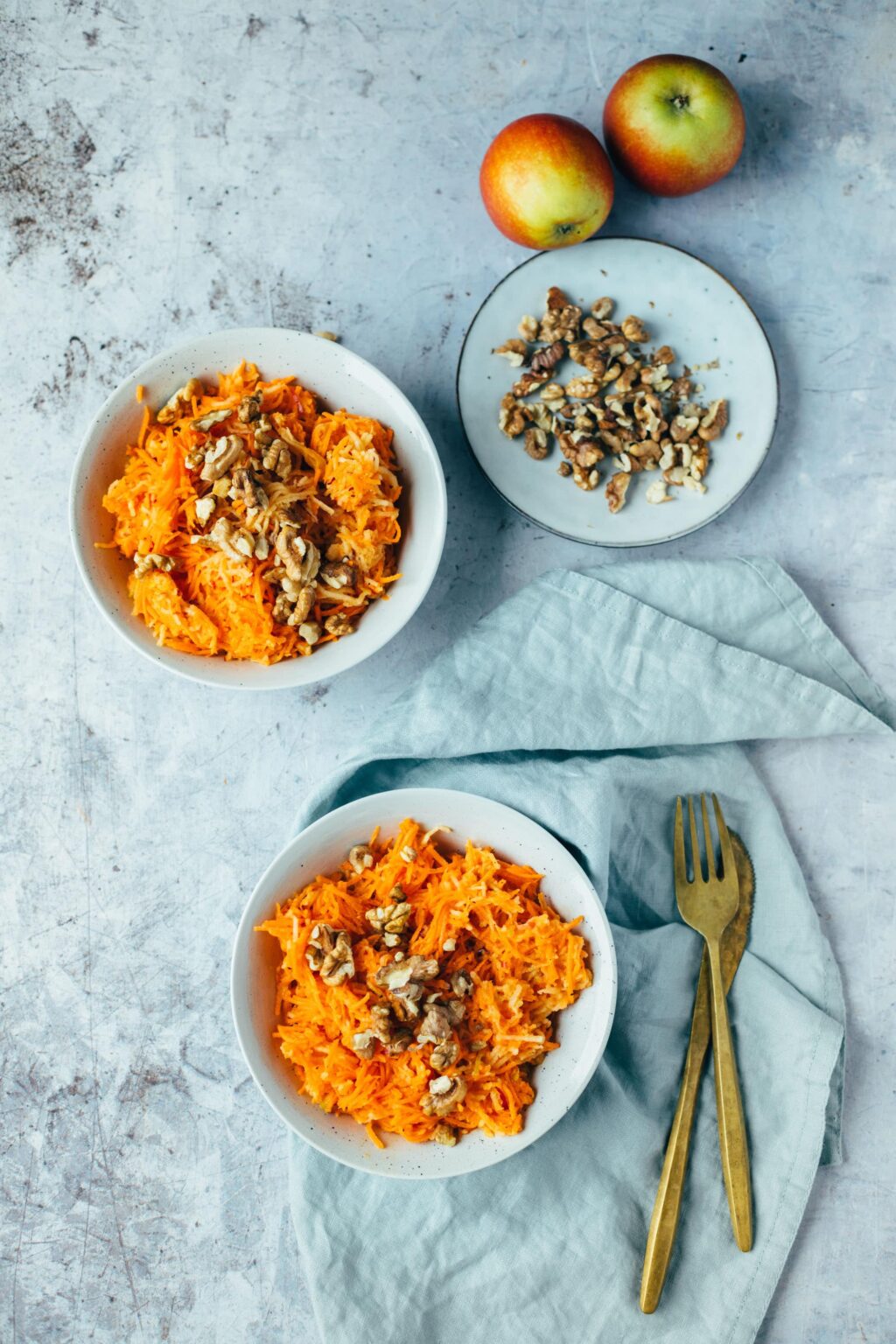 Apfel-Karotten Salat - vegan &amp; glutenfrei (10 Minuten)