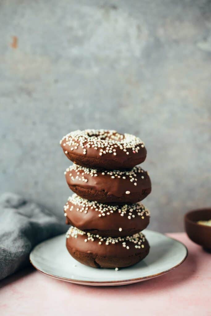 Vegan chocolate donuts