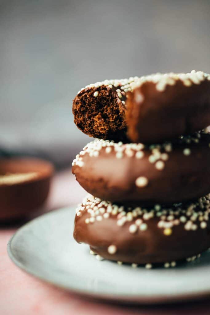 Vegan chocolate donuts