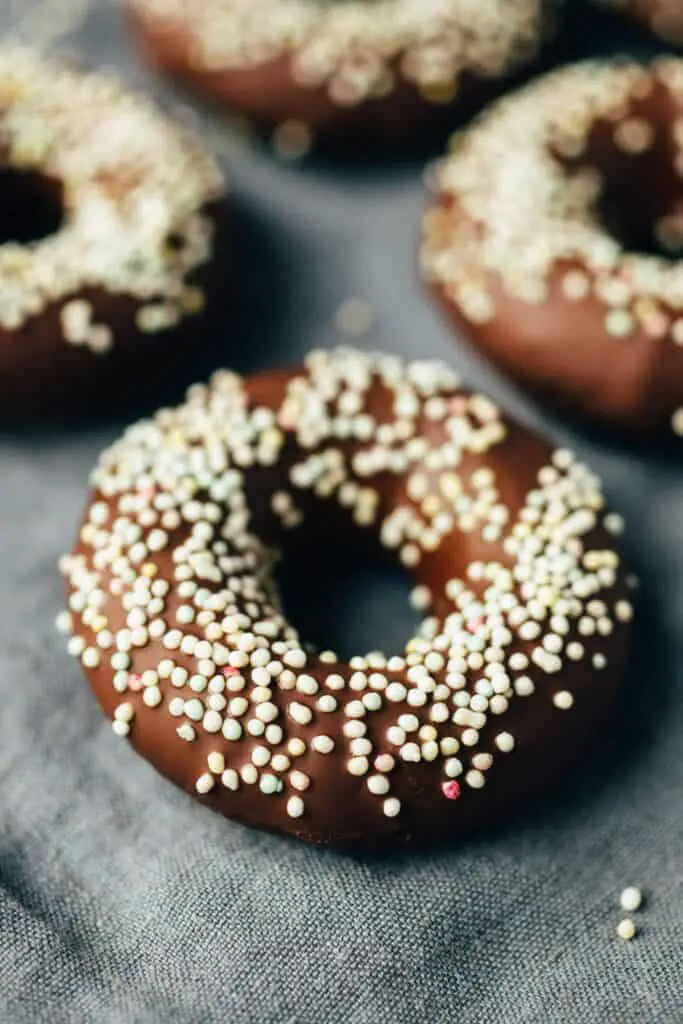 Vegan chocolate donuts