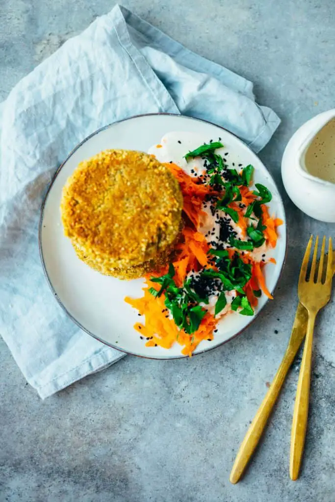 Kichererbsen Puffer mit Zucchini (vegan & laktosefrei)