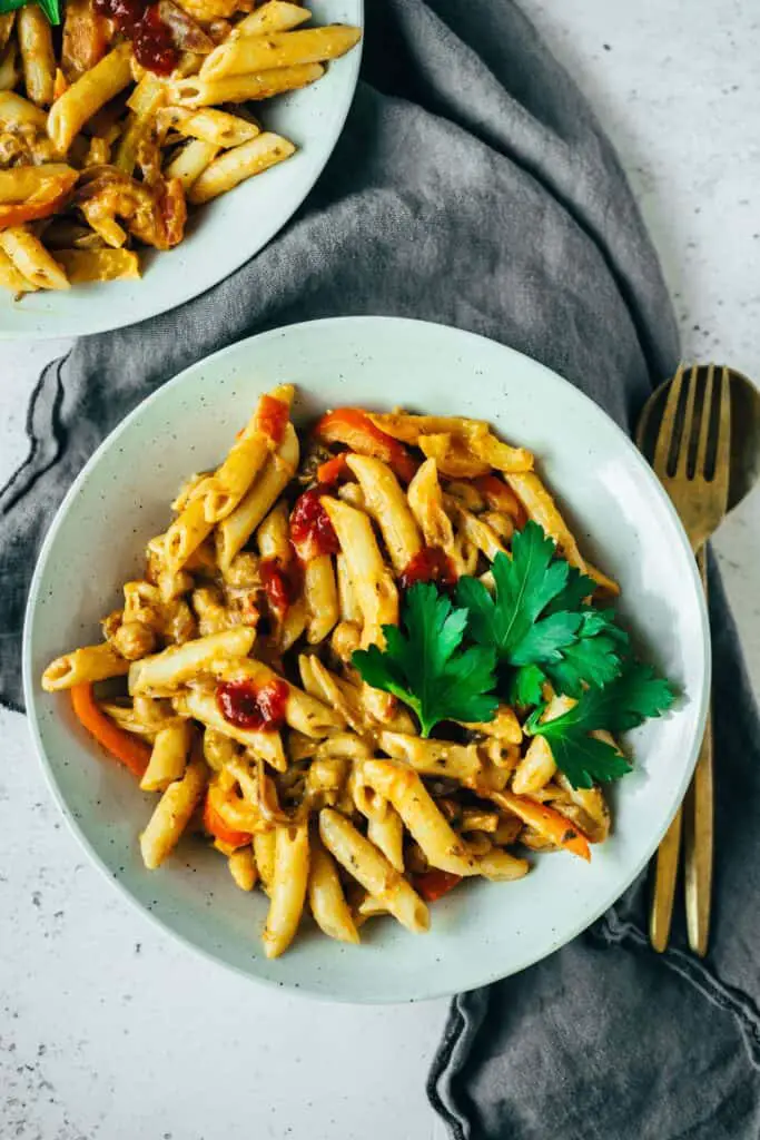 Mexikanische Fajita Pasta (vegan)