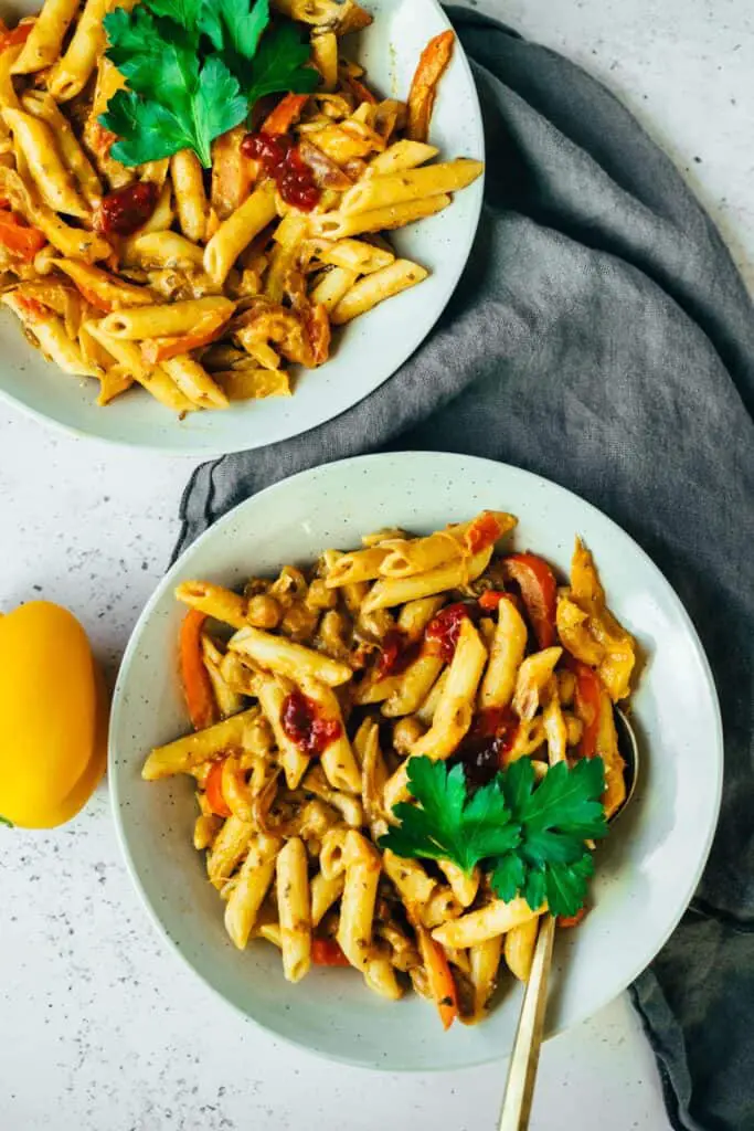 Mexikanische Fajita Pasta (vegan)