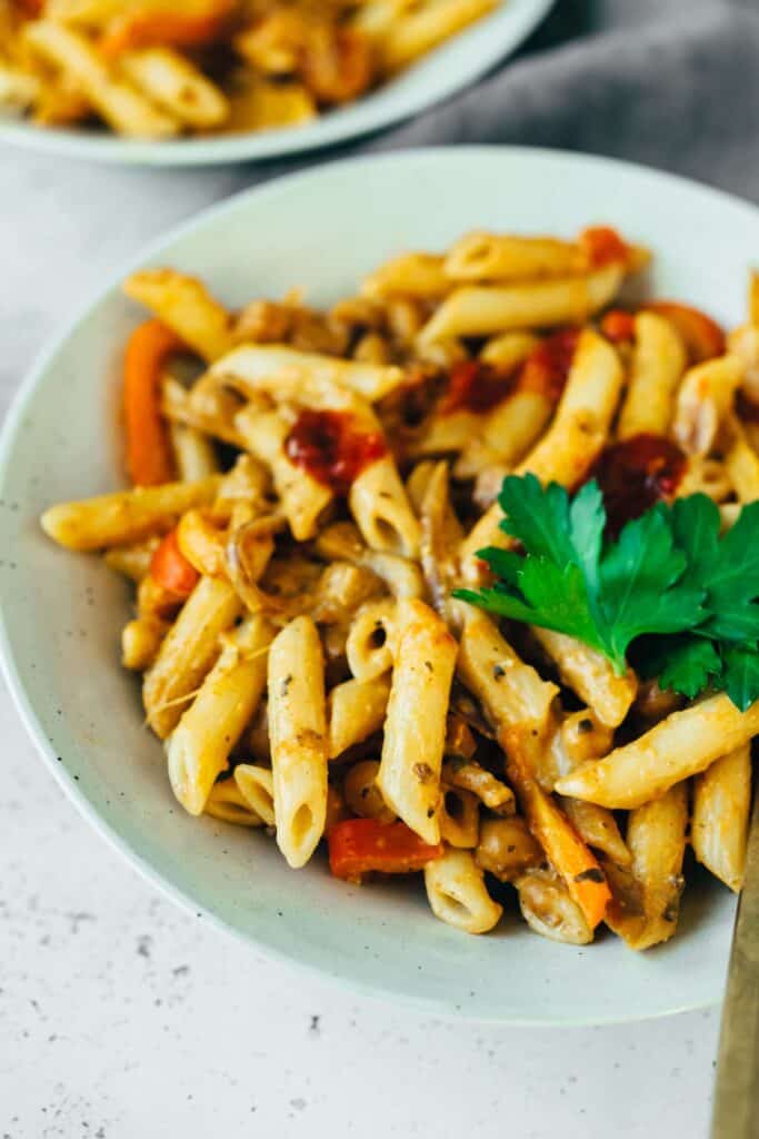 Mexikanische Fajita Pasta (vegan)