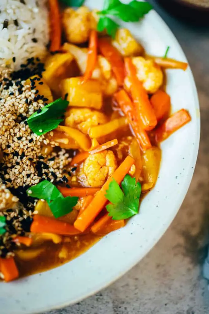 Vegetables sweet & sour