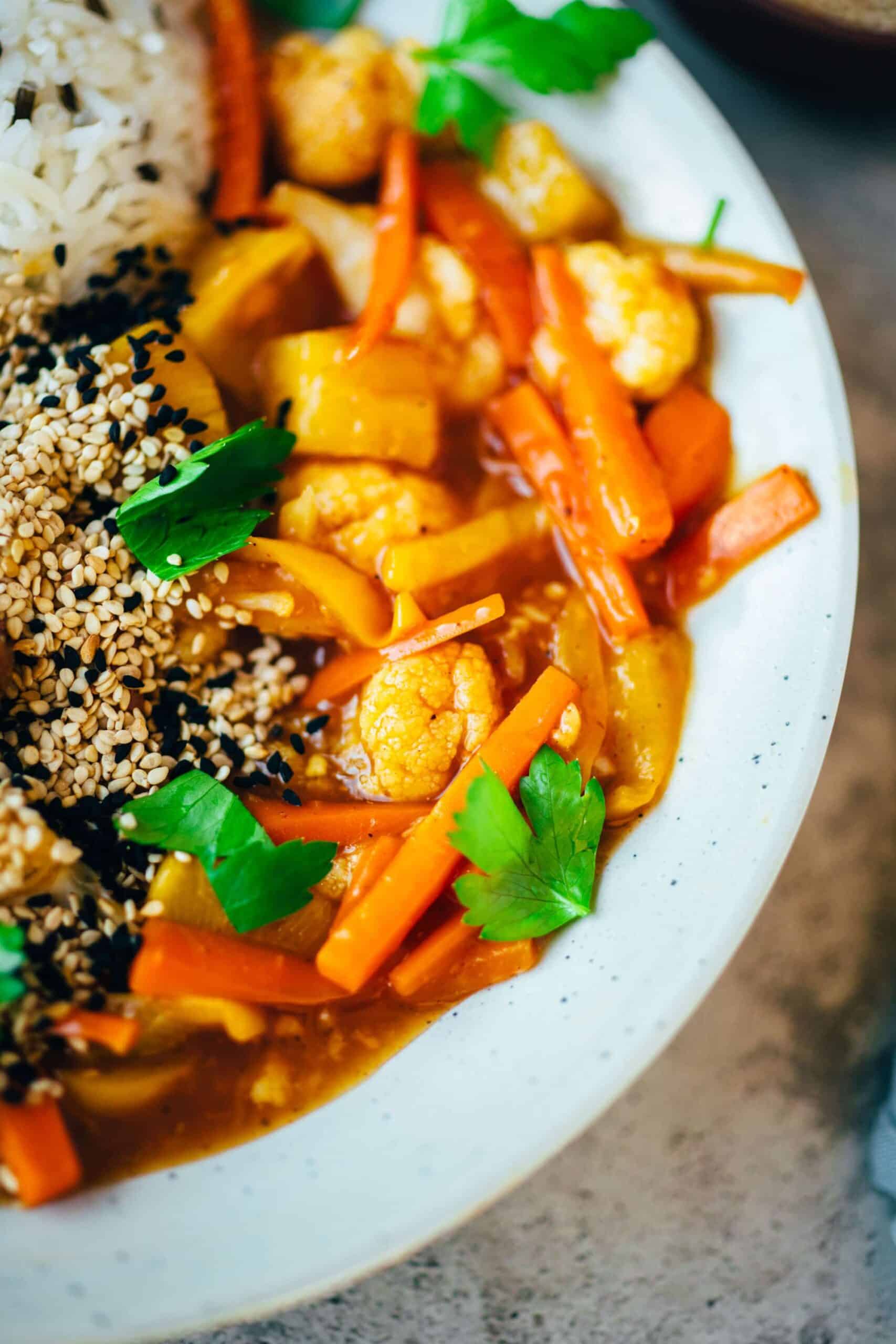 Gemüse süß &amp; sauer (vegan &amp; glutenfrei) — VEGANE VIBES