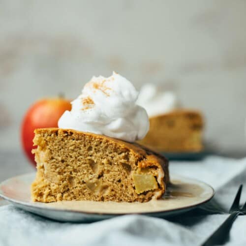 Apfelkuchen mit Vanillesauce (vegan)