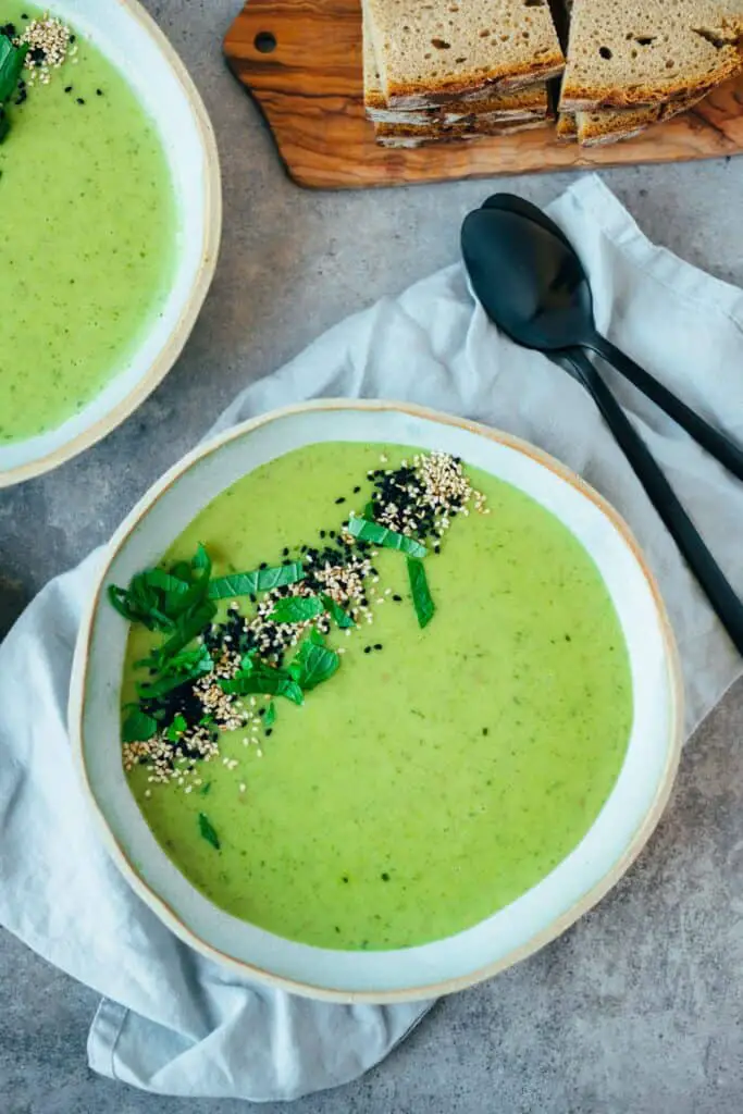 Wild garlic potato soup