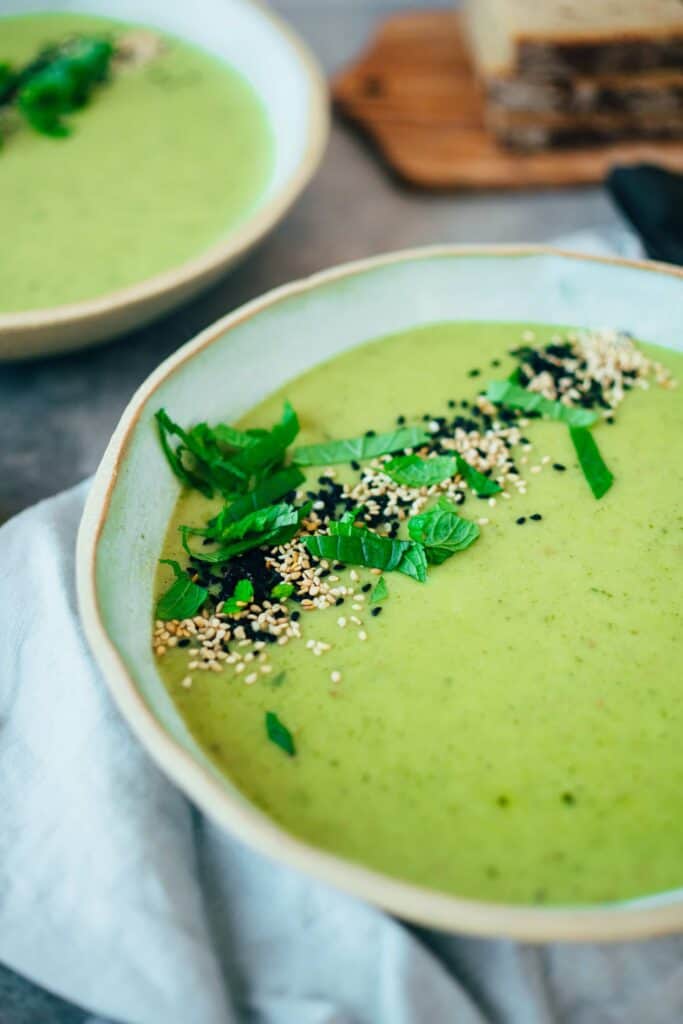 Wild garlic potato soup