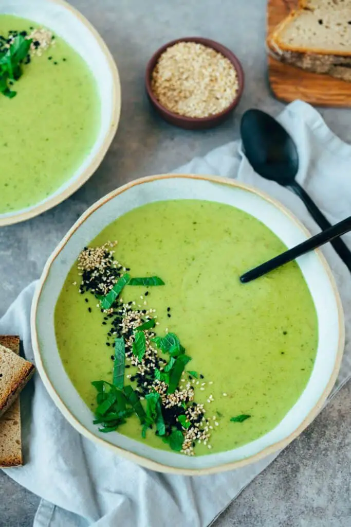 Wild garlic potato soup