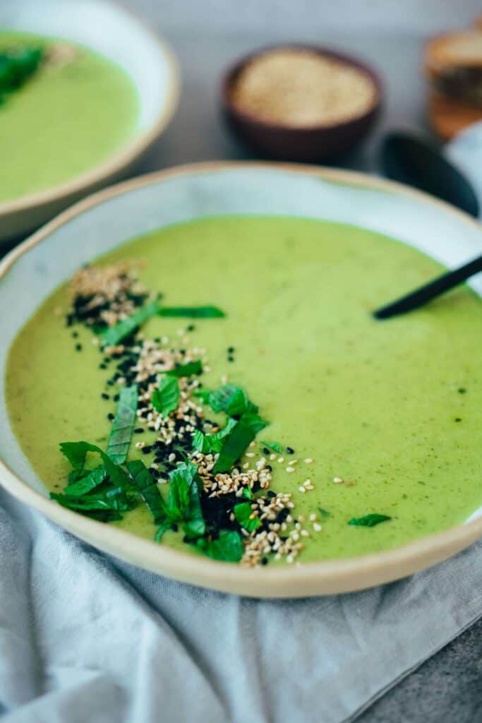 Wild garlic potato soup