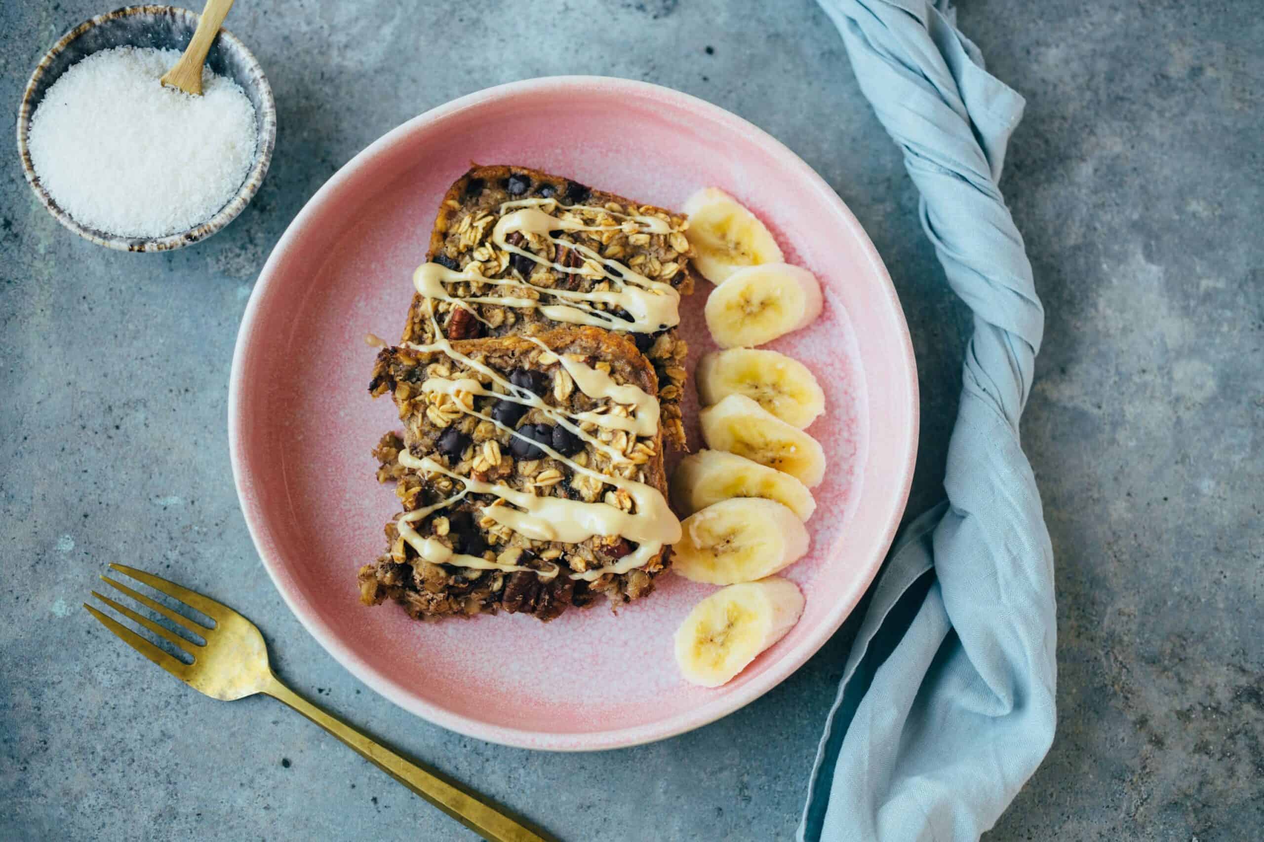 Gebackene Haferflocken “Schoko Banane”
