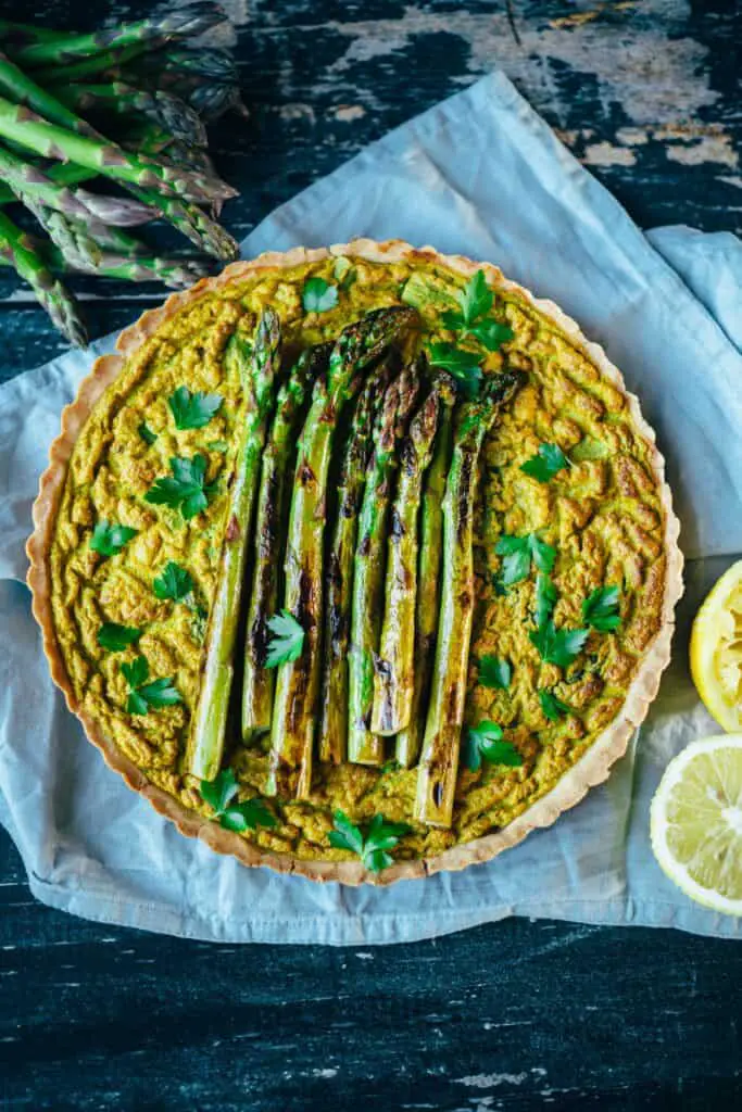 Quiche with green asparagus (gf)