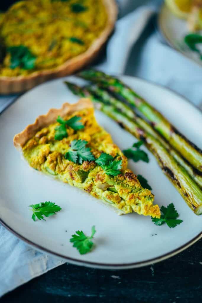 Quiche with green asparagus (gf)