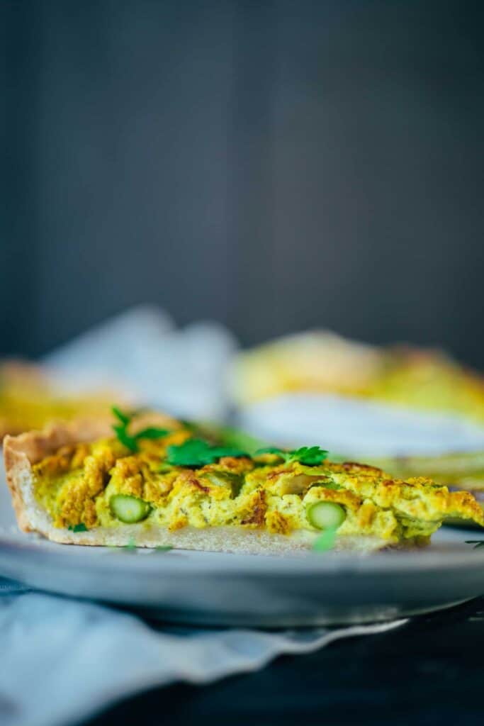 Quiche with green asparagus (gf)