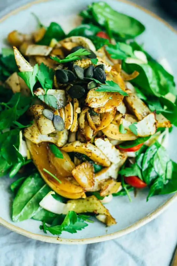 Salad with roasted fennel and white beans