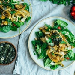 Salat mit geröstetem Fenchel und weißen Bohnen