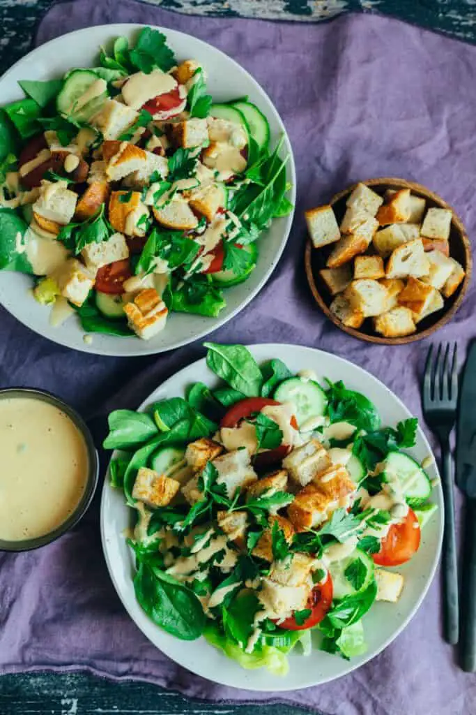 Veganer Ceasar Salad