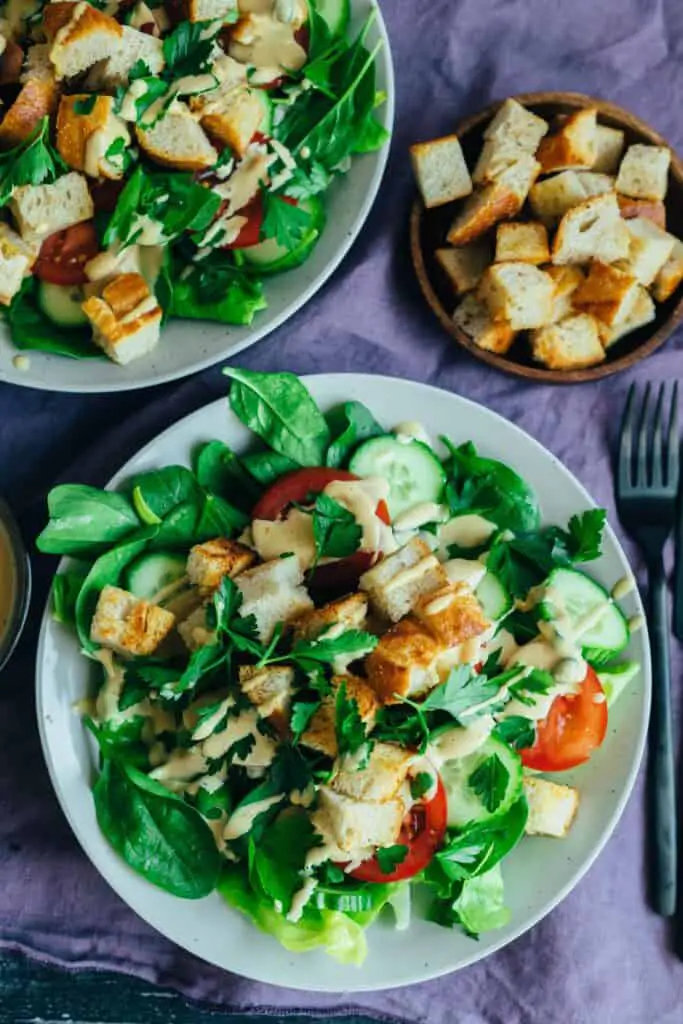 Veganer Ceasar Salad