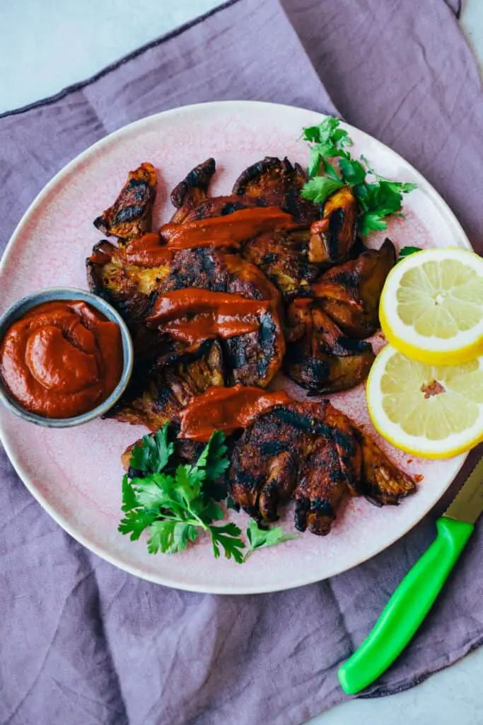 Austern Pilz Steak für den Grill