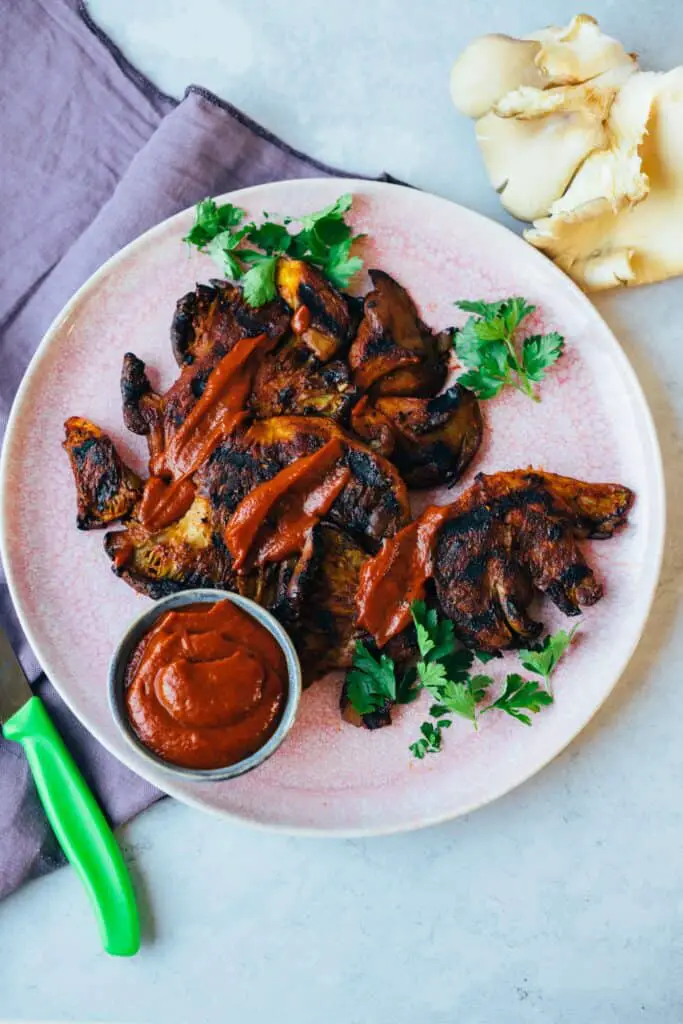 Austern Pilz Steak für den Grill