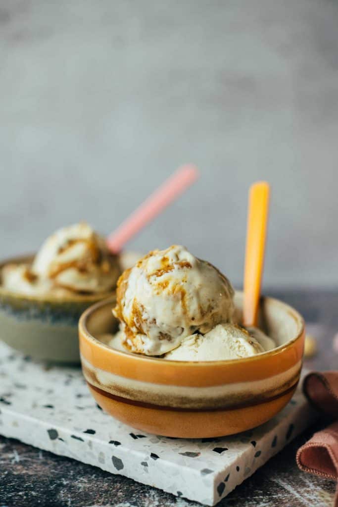 Salted Caramel ice cream (with and without ice cream maker)