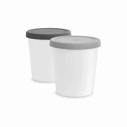2er-Set Eisbehälter für Speiseeis 1 L, Aufbewahrungsbehälter, Gefrierdosen, Eis-Container BPA-frei in Lebensmittelqualität