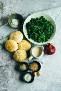 Vegane Pfannen-Spinatknödel (glutenfrei)