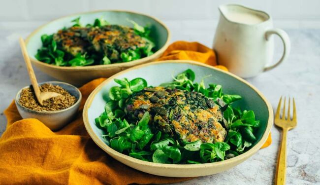 Vegane Pfannen-Spinatknödel (glutenfrei)