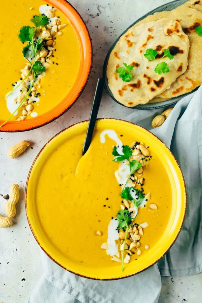 Erdnussbutter Curry Suppe (v, gf)