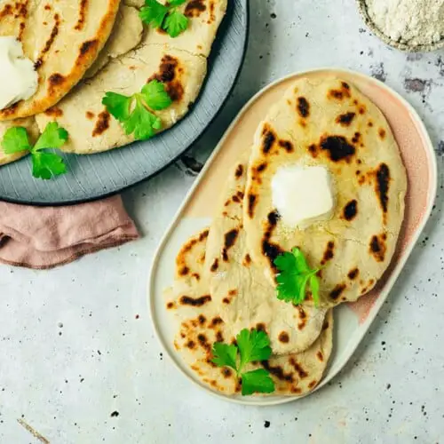 Glutenfreies Naan Brot ohne Hefe