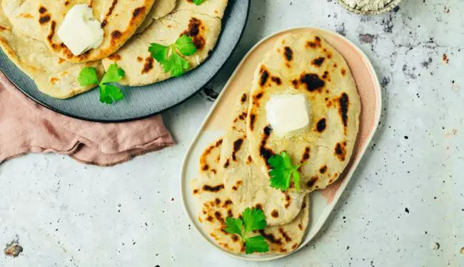 Glutenfreies Naan Brot ohne Hefe