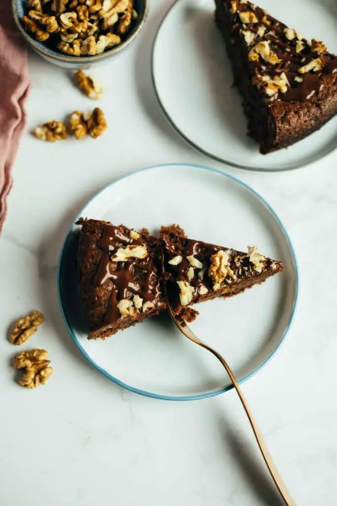 Schweizer Walnuss-Schoko Kuchen (glutenfrei)