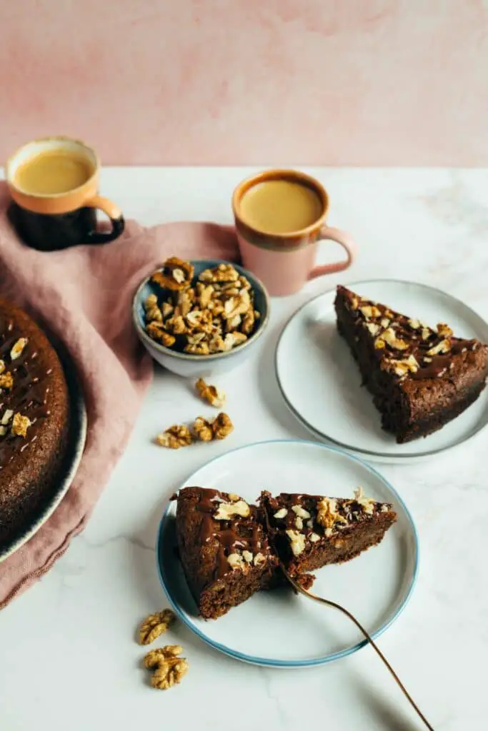 Schweizer Walnuss-Schoko Kuchen (glutenfrei)