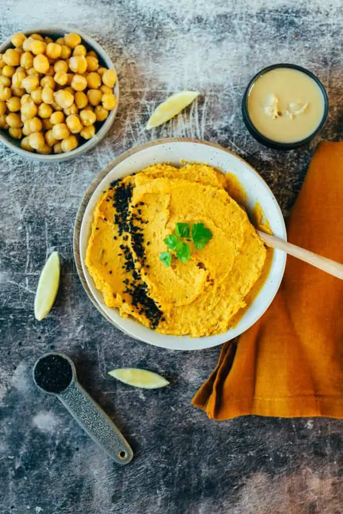 Süßkartoffel-Hummus selber machen (no waste!) v&gf