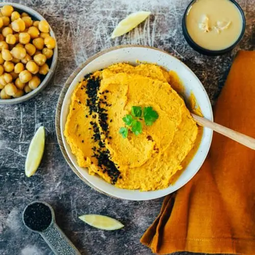 Süßkartoffel-Hummus selber machen (no waste!) v&gf