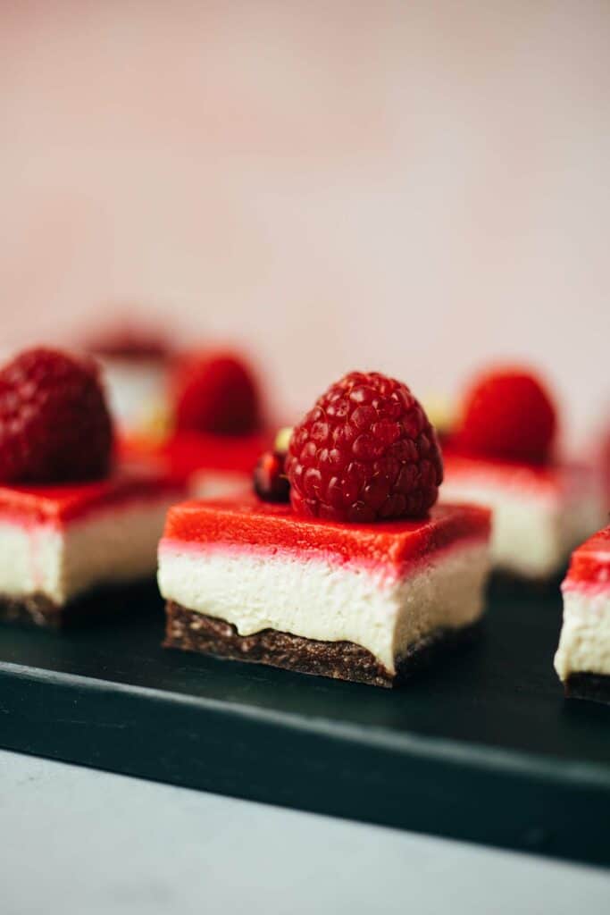 Mini Himbeer Cheesecakes (vegan)