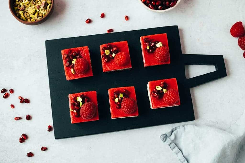 Mini Himbeer Cheesecakes (vegan)