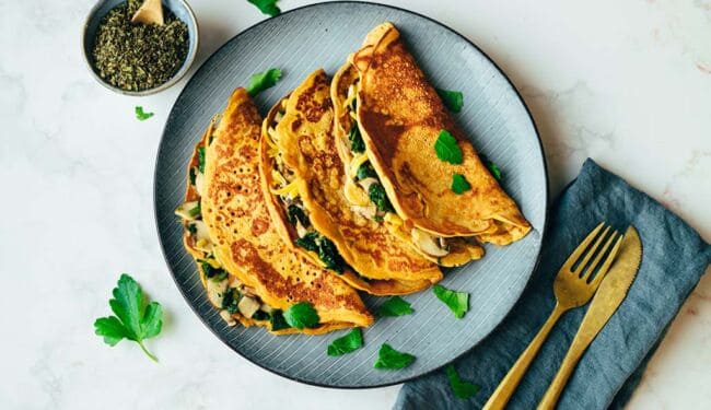 Kichererbsen Omelette (vegan & glutenfrei)