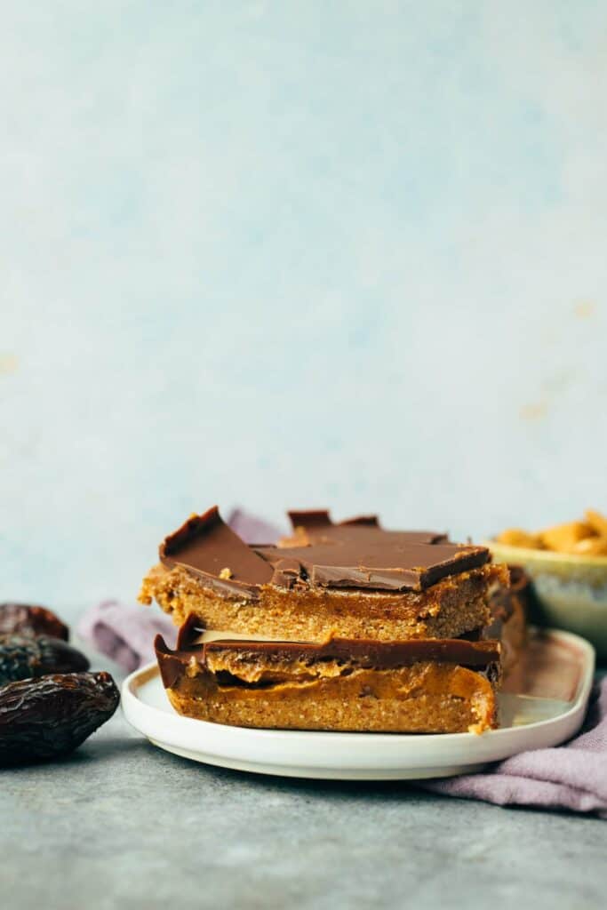 Twix Bars (ohne Backen) - veganes Rezept