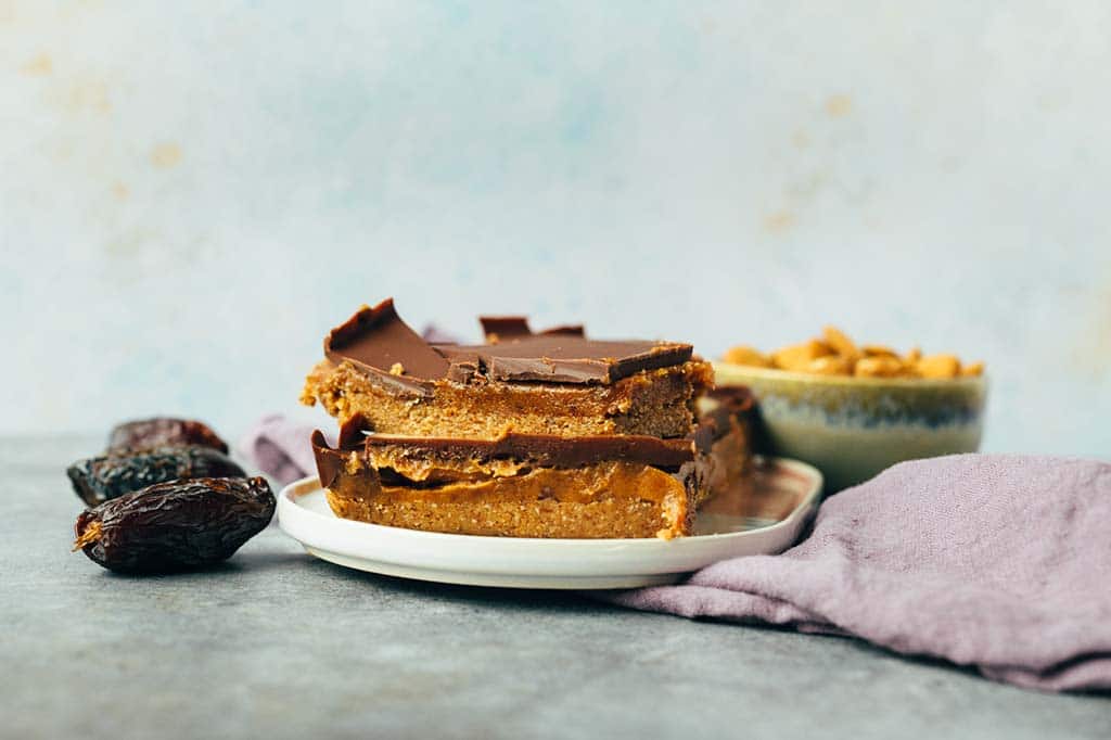 Twix Bars (ohne Backen) - veganes Rezept