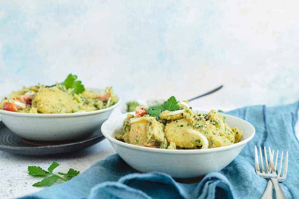 Kartoffelsalat mit Bärlauch Pesto (vegan) — VEGANE VIBES