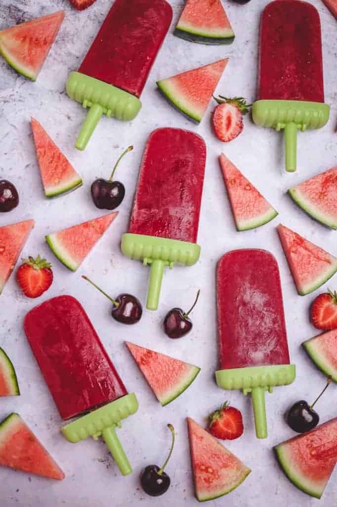 Beeren-Eis am Stiel (vegan & glutenfrei)