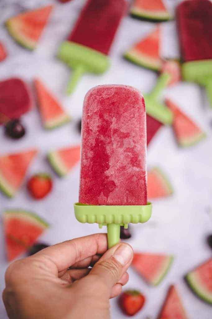 Beeren-Eis am Stiel (vegan & glutenfrei)