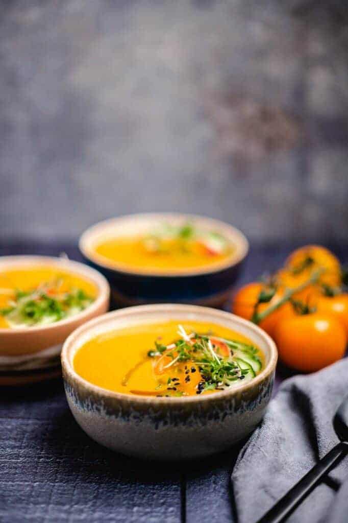 Gazpacho selber machen (vegan, glutenfrei, ölfrei)