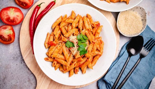 Pasta Arrabiata (30 Minuten) vegan Rezept